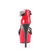 Pleaser - DELIGHT663 Sandaal met enkelband - Rood/Zwart Product image